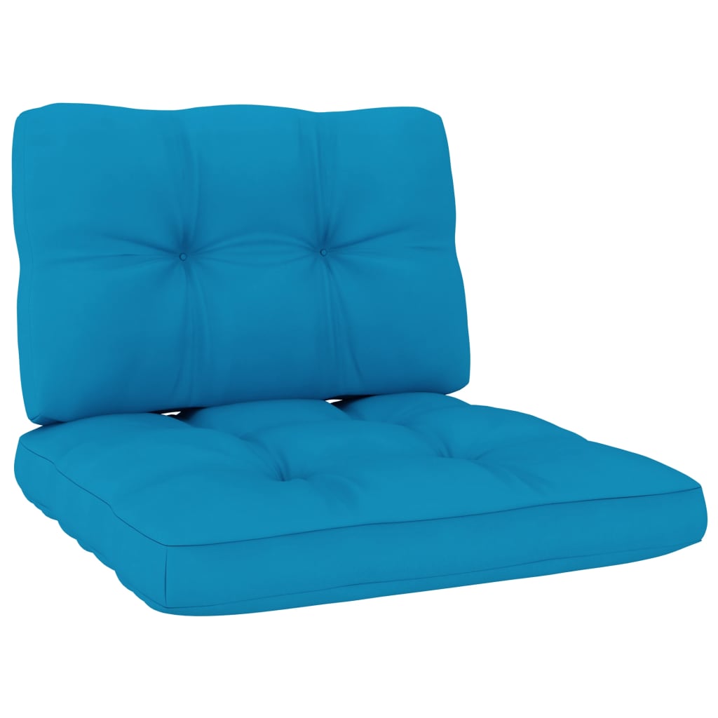 vidaXL Zahradní židle 2 ks s modrými poduškami impregnovaná borovice