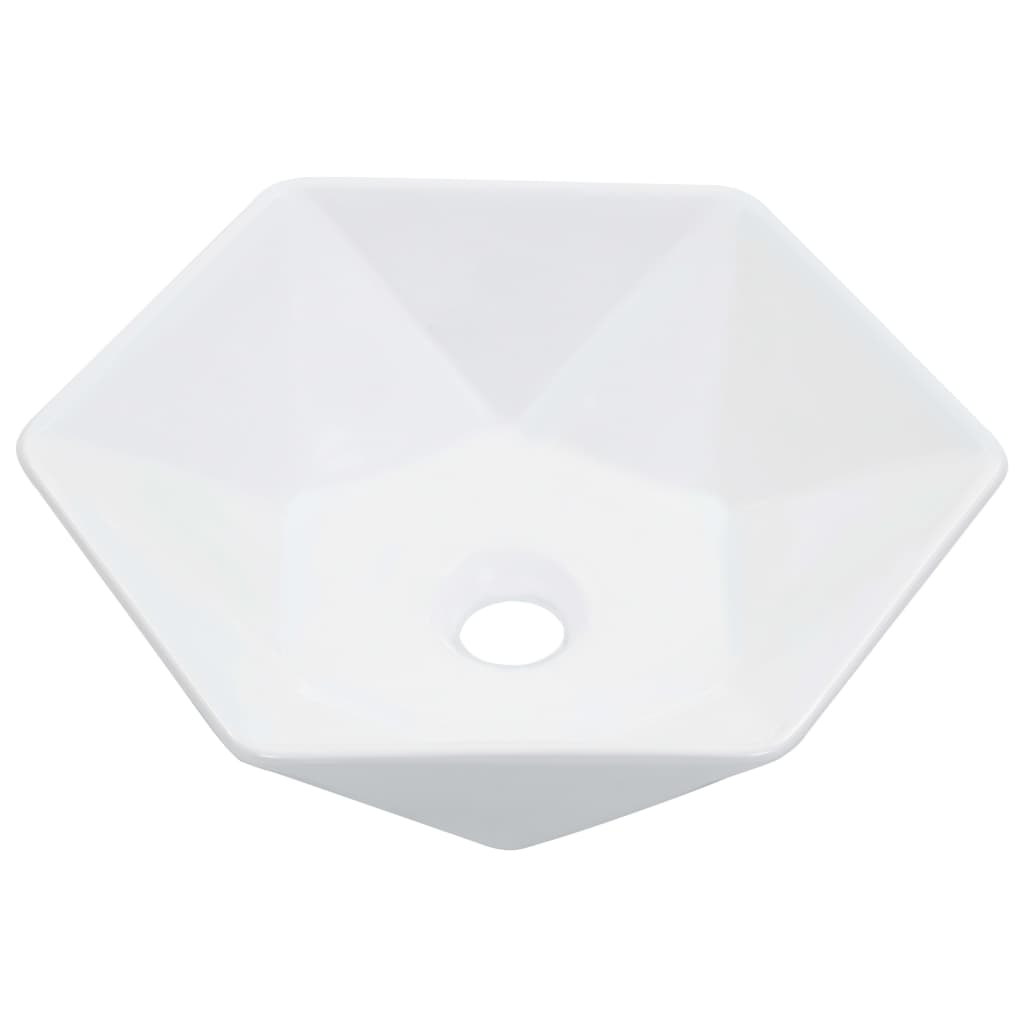 vidaXL Umyvadlo bílé 41 x 36,5 x 12 cm keramika