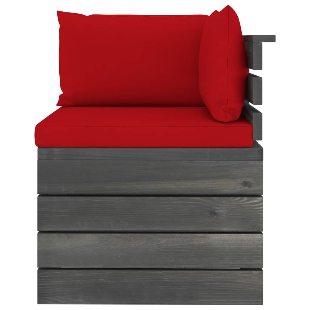 vidaXL 10dílná zahradní sedací souprava z palet + podušky borové dřevo