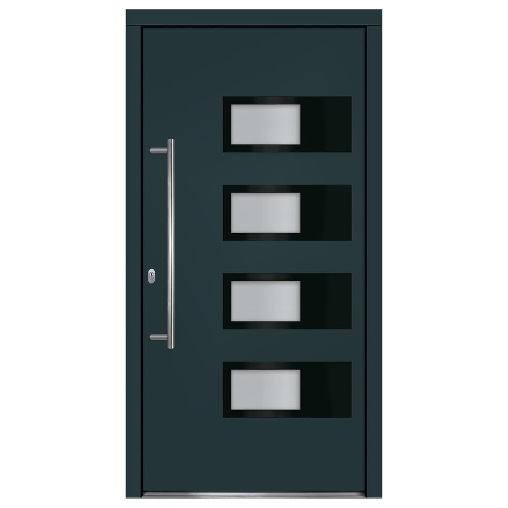 vidaXL Vchodové dveře antracitové 110 x 210 cm hliník a PVC