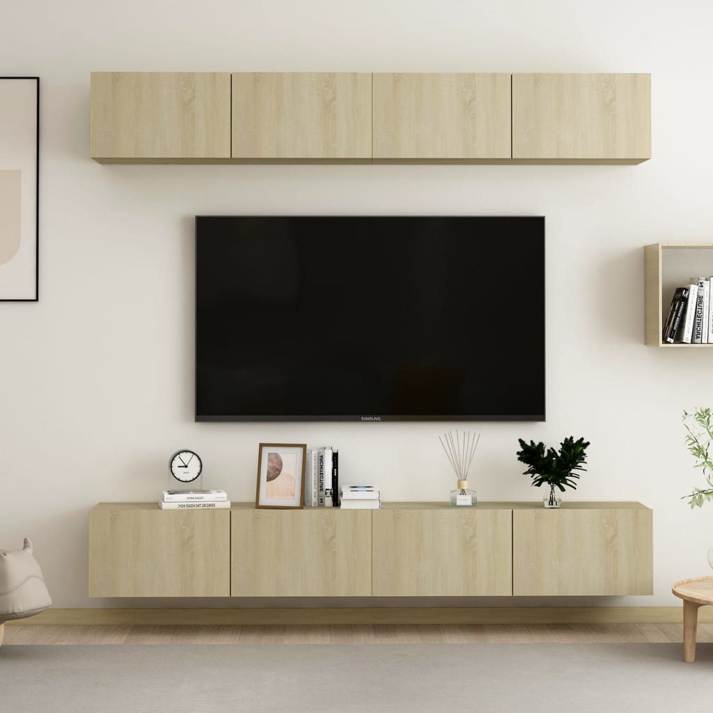 vidaXL TV skříňky 4 ks dub sonoma 100 x 30 x 30 cm kompozitní dřevo
