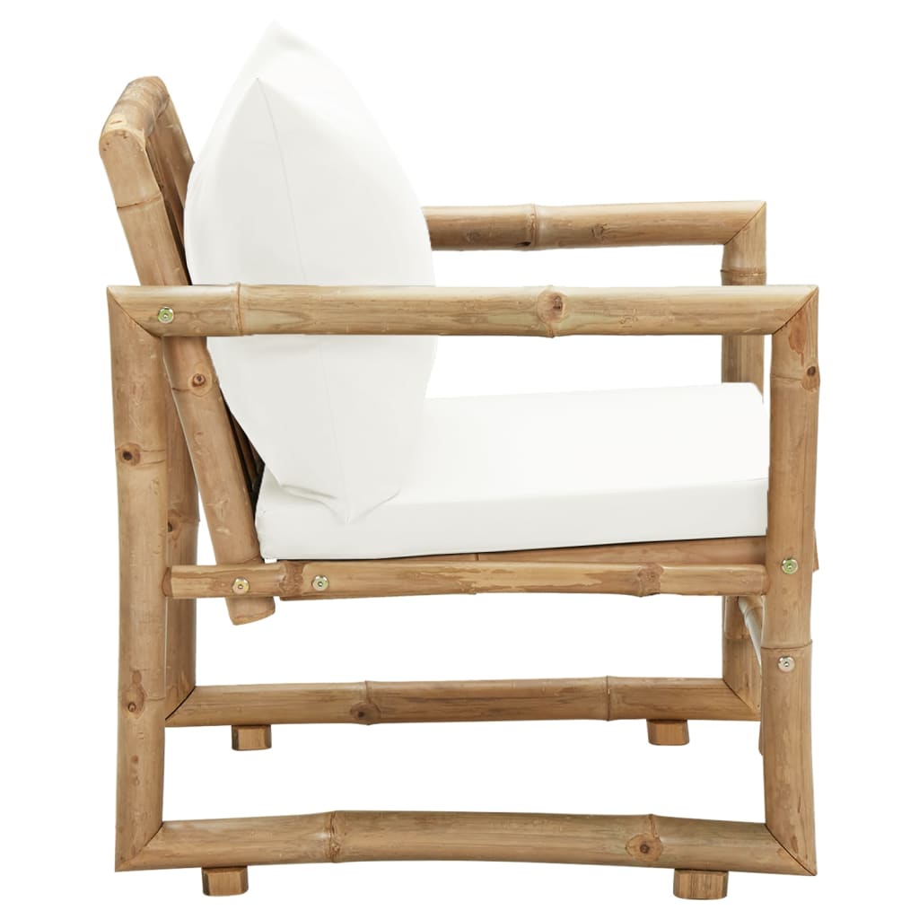vidaXL Zahradní židle 2 ks s poduškami a polštáři bambus