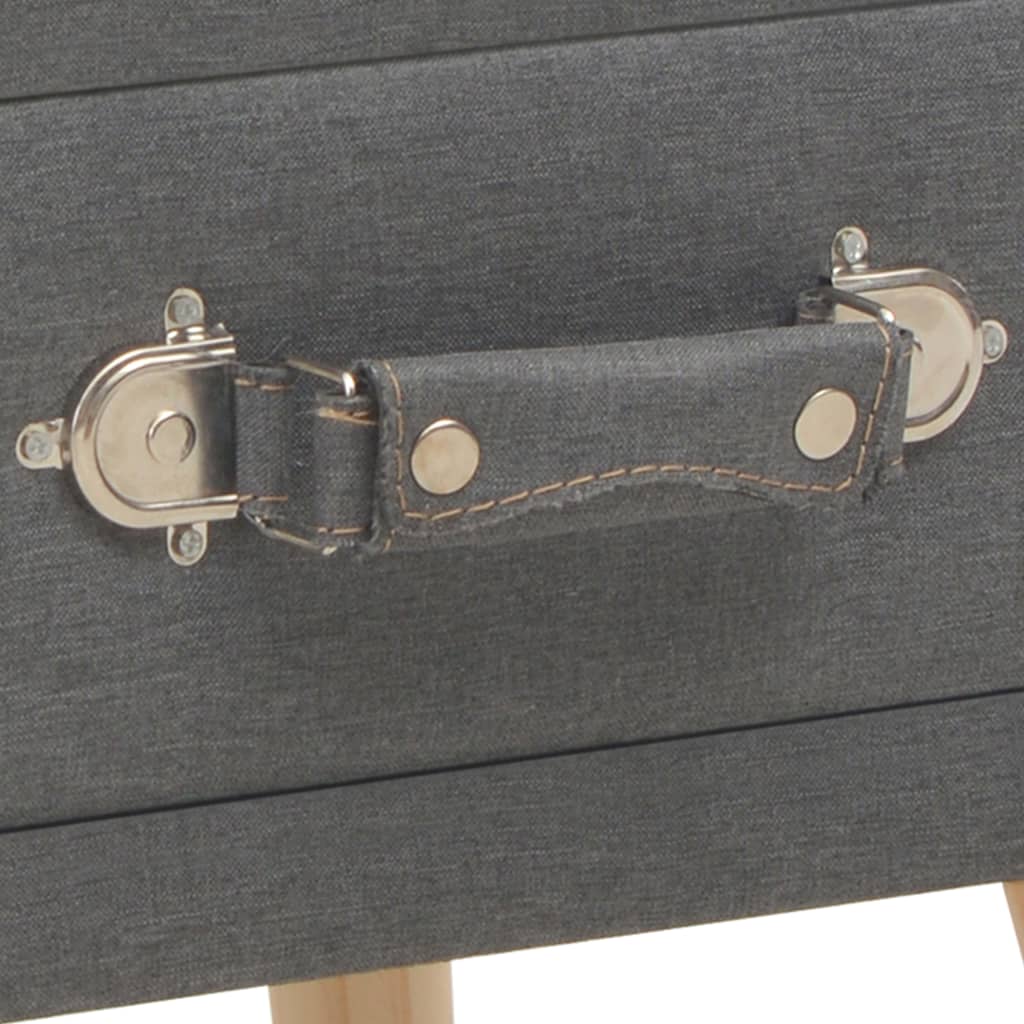 vidaXL Noční stolek tmavě šedý 40 x 35 x 40 cm textil