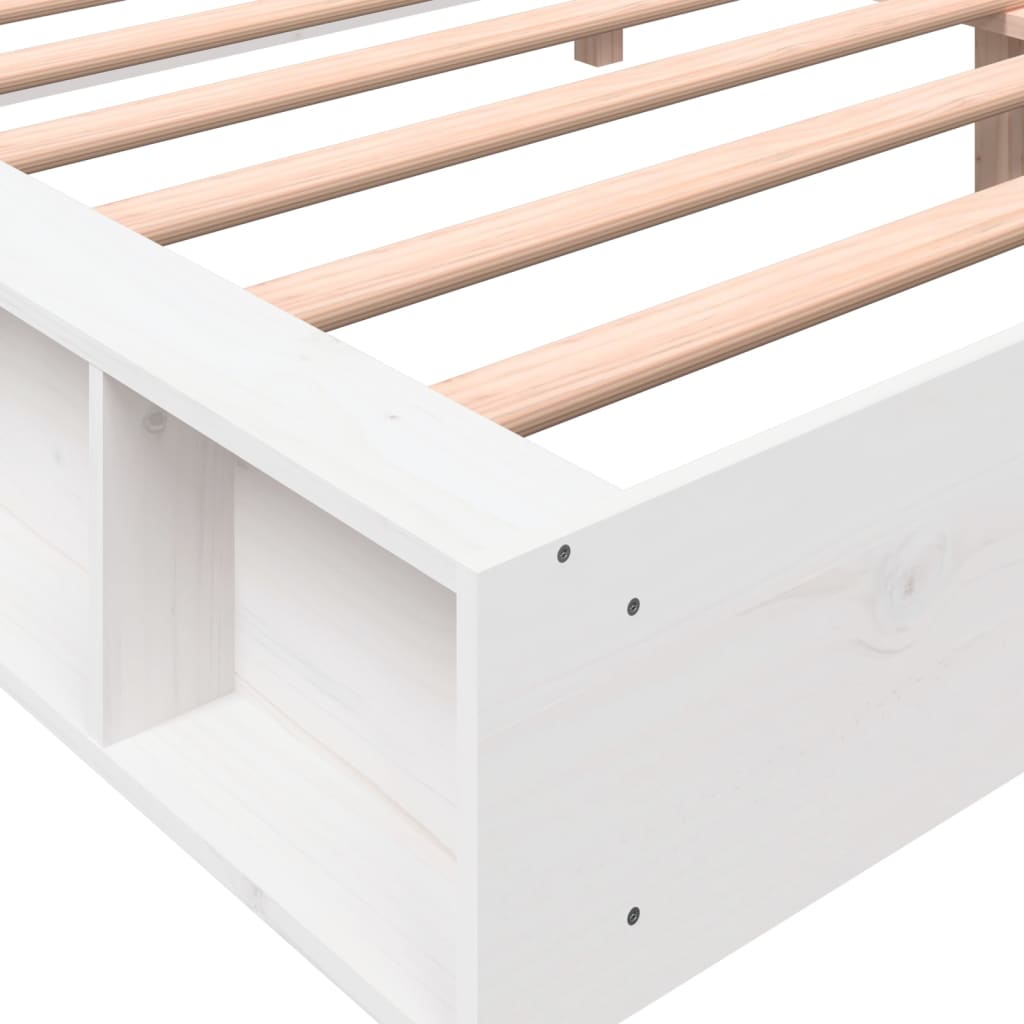 vidaXL Rám postele bílý 180 x 200 cm masivní borové dřevo
