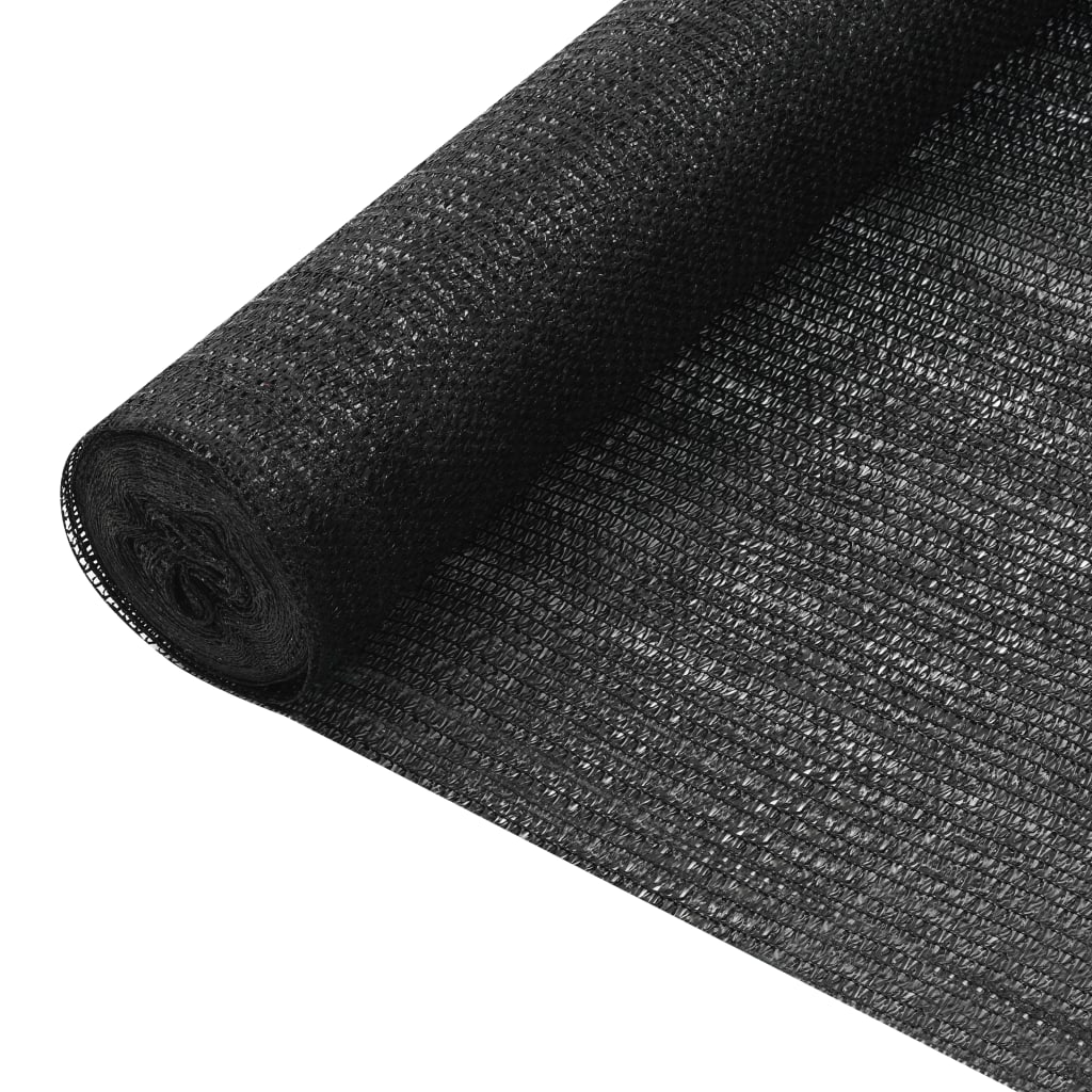 vidaXL Stínící tkanina černá 1 x 10 m HDPE 75 g/m²