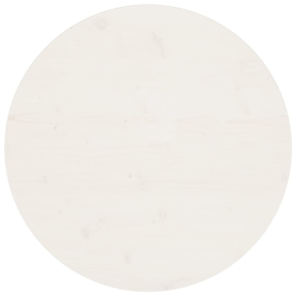vidaXL Stolní deska bílá Ø 70 x 2,5 cm masivní borové dřevo