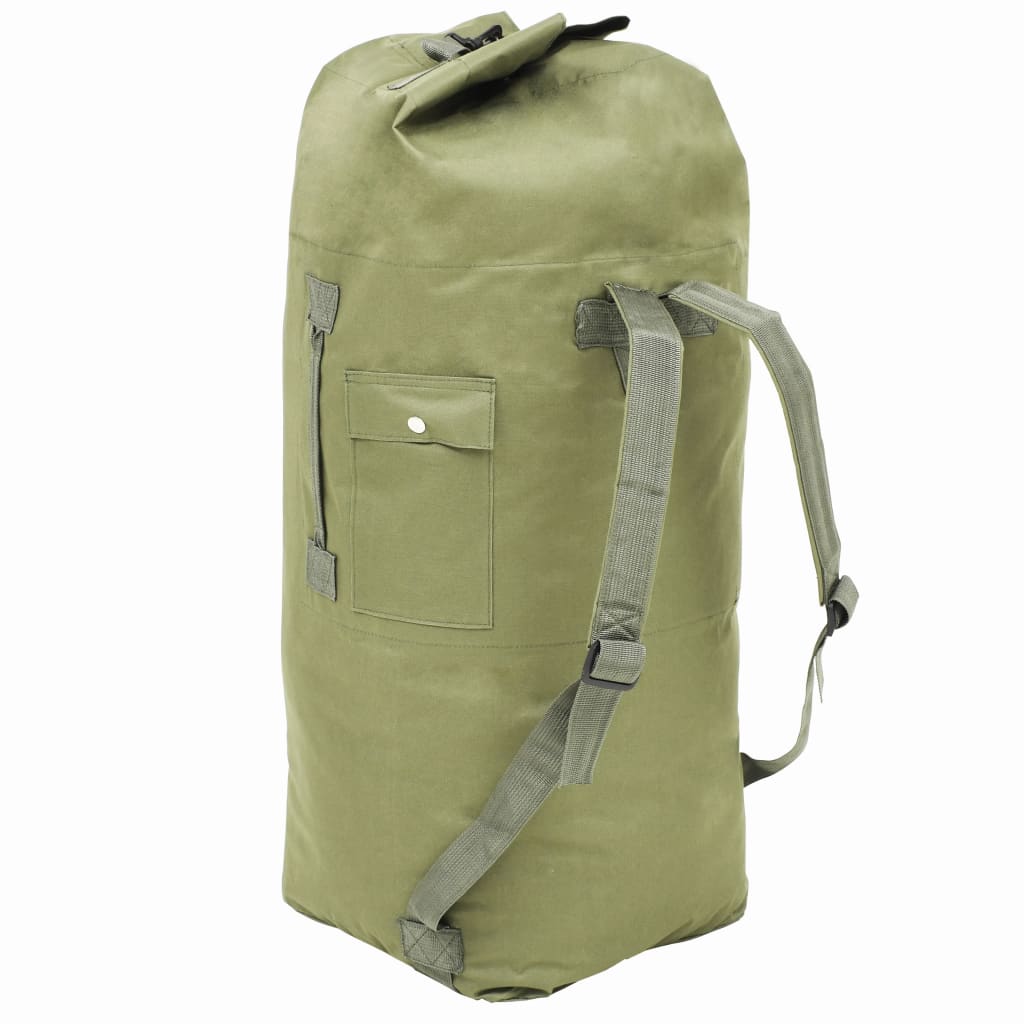 vidaXL Sportovní taška v army stylu 85 l olivově zelená
