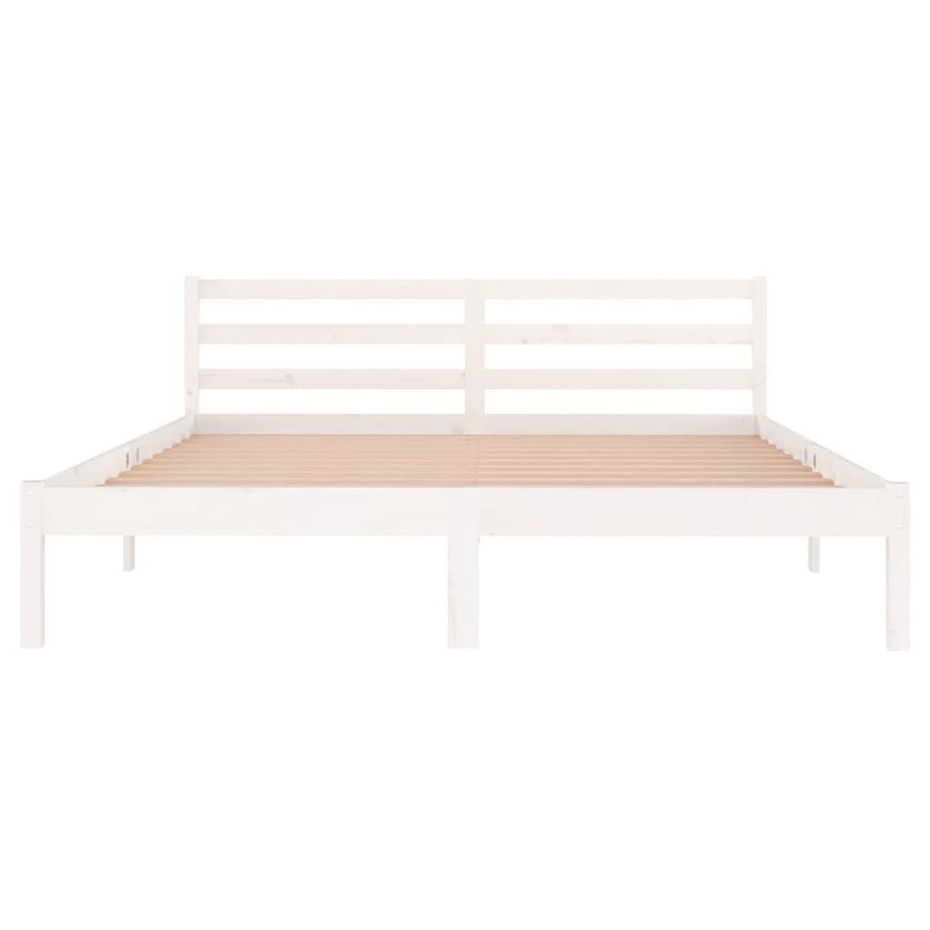 vidaXL Rám postele masivní borové dřevo 160 x 200 cm bílý
