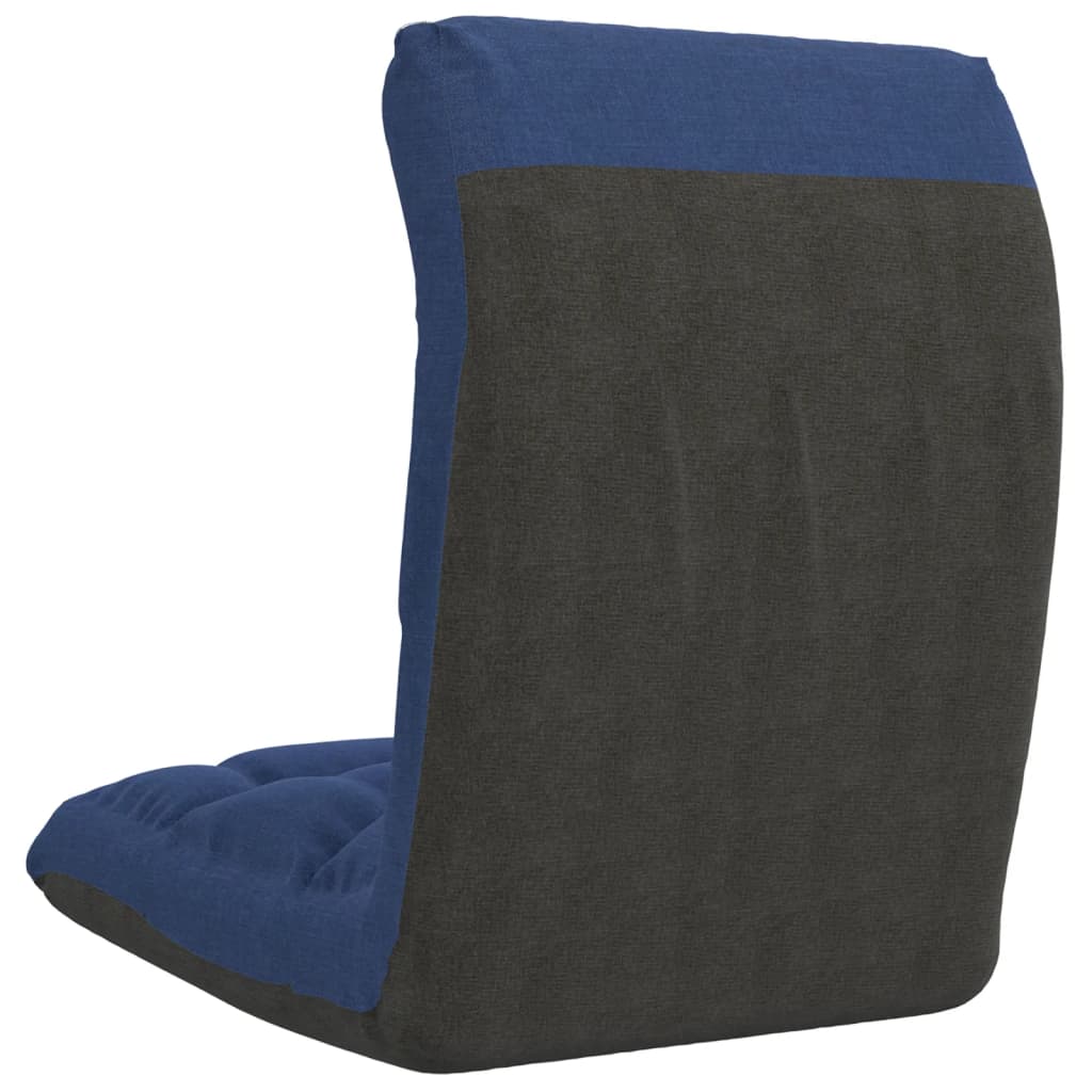 vidaXL Skládací lenoška na podlahu modrá textil