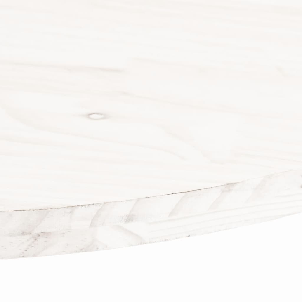 vidaXL Stolní deska bílá 80 x 40 x 2,5 cm masivní borové dřevo oválná