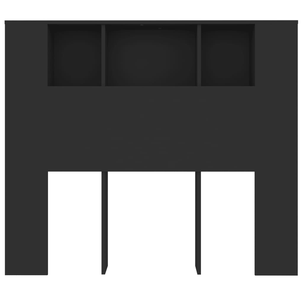 vidaXL Čelo postele s úložným prostorem černé 120 x 18,5 x 102,5 cm
