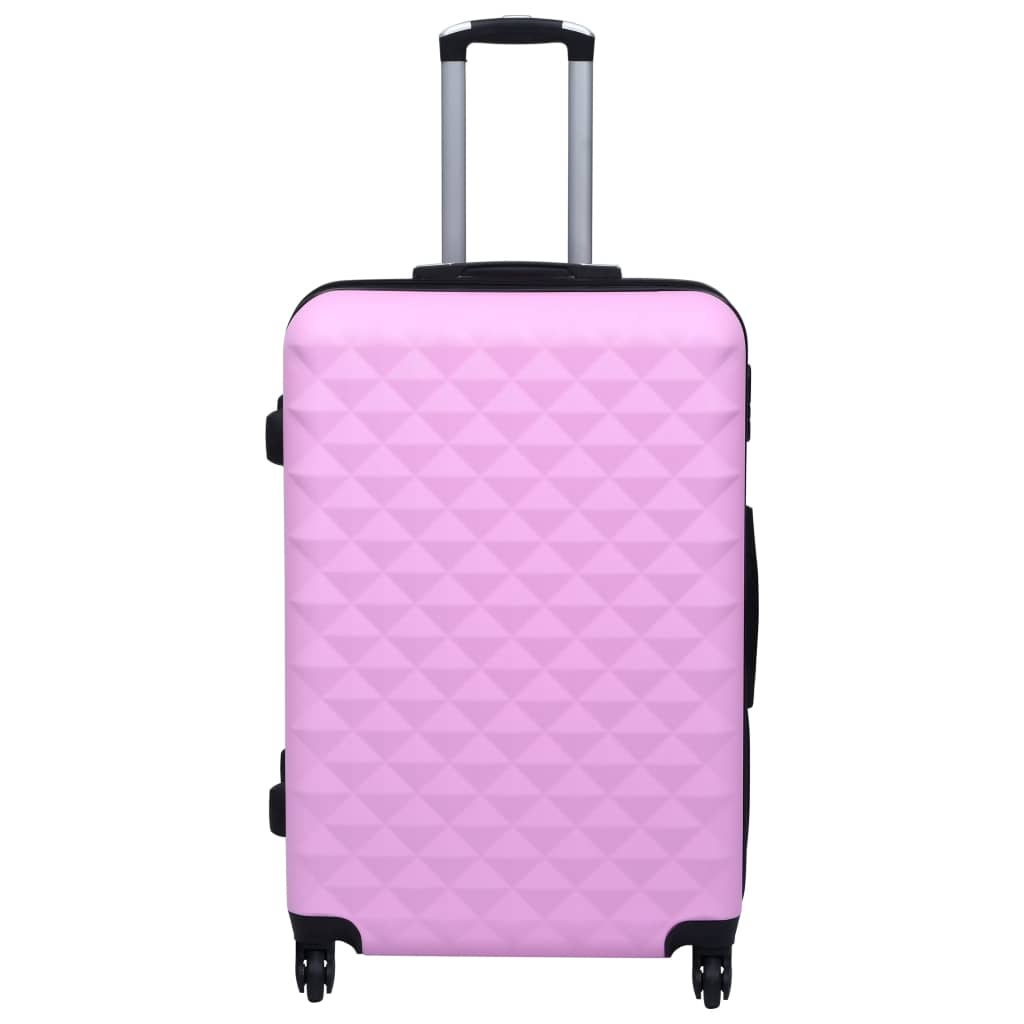 vidaXL Sada skořepinových kufrů na kolečkách 3 ks růžová ABS
