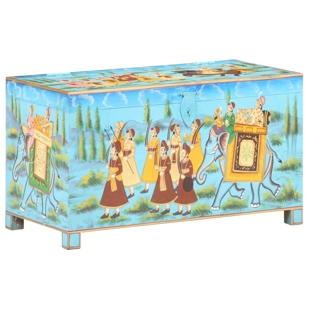 vidaXL Ručně malovaný úložný box 80 x 40 x 40 cm masivní mangovník