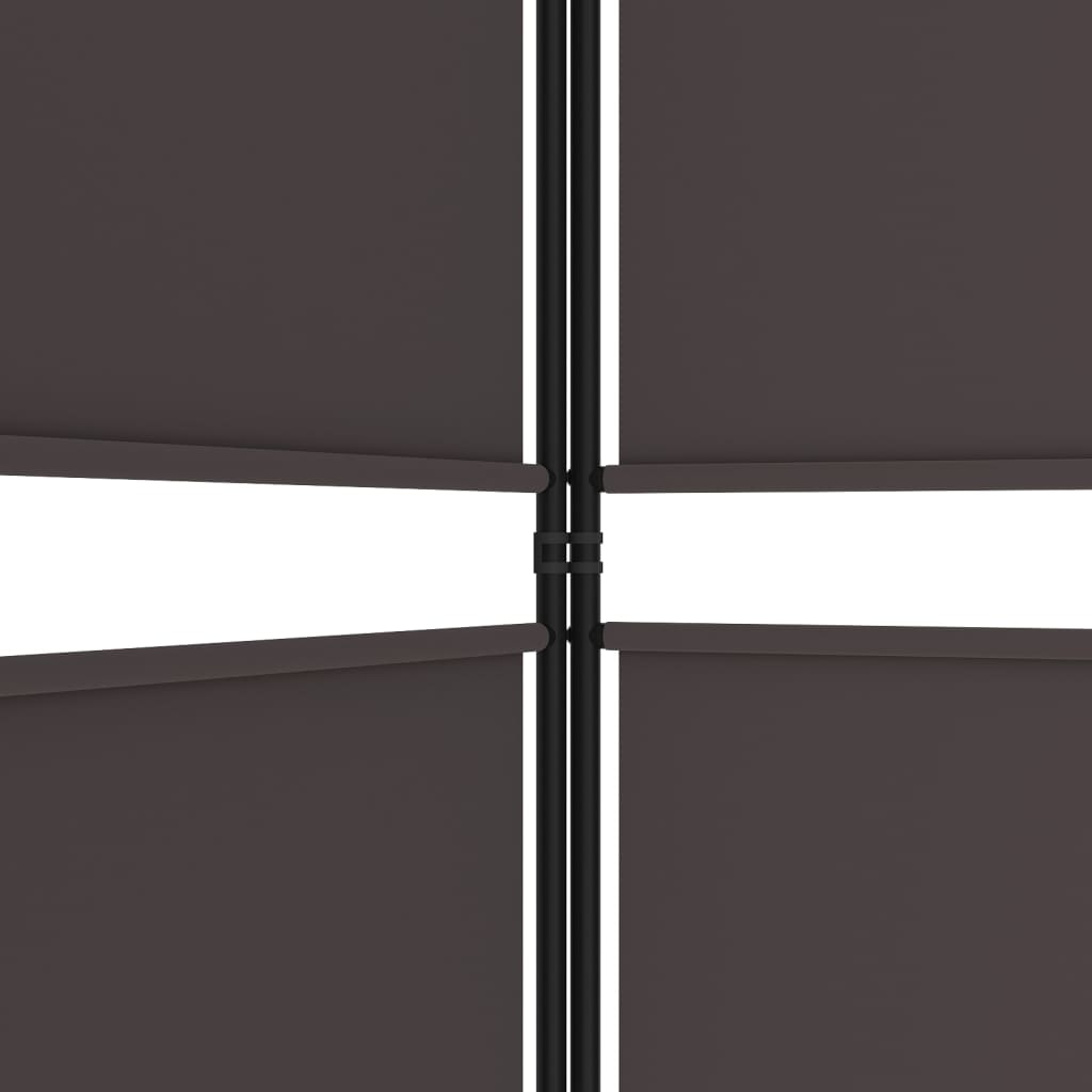 vidaXL 3dílný paraván hnědý 150x220 cm textil