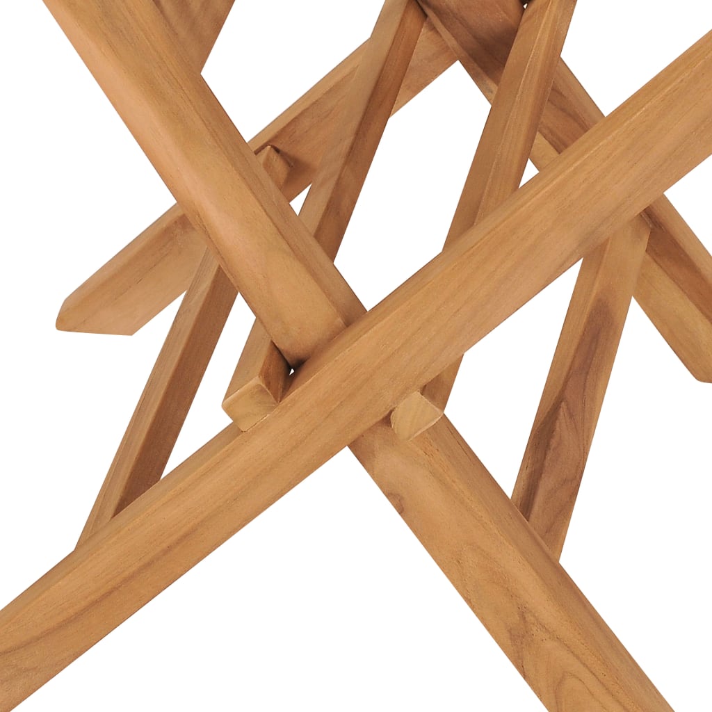vidaXL Skládací zahradní židle 4 ks masivní teakové dřevo