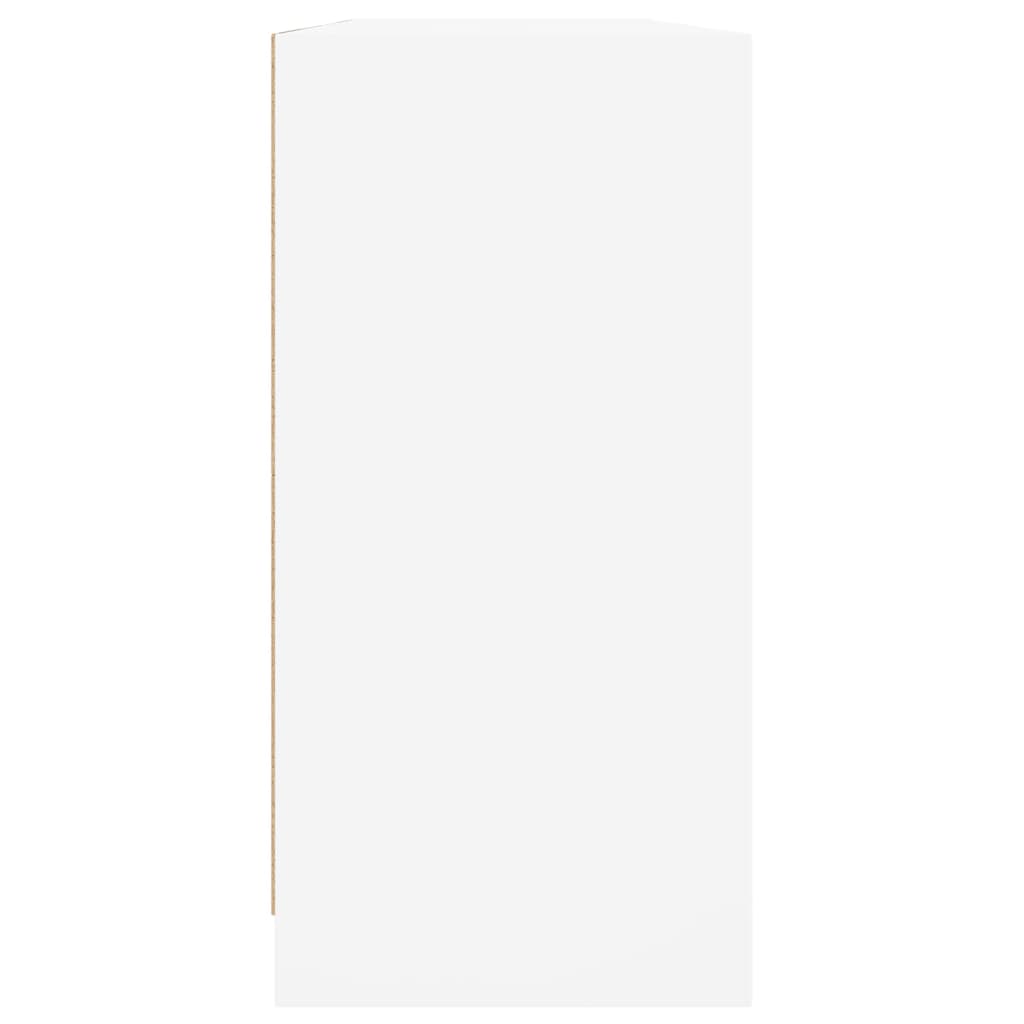 vidaXL Knihovna s dvířky bílá 204 x 37 x 75 cm kompozitní dřevo