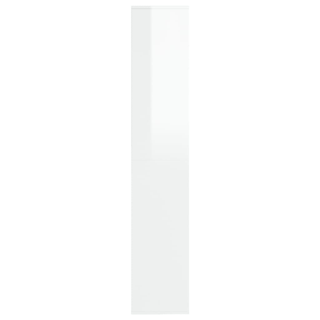 vidaXL Botník bílý s vysokým leskem 54 x 34 x 183 cm dřevotříska
