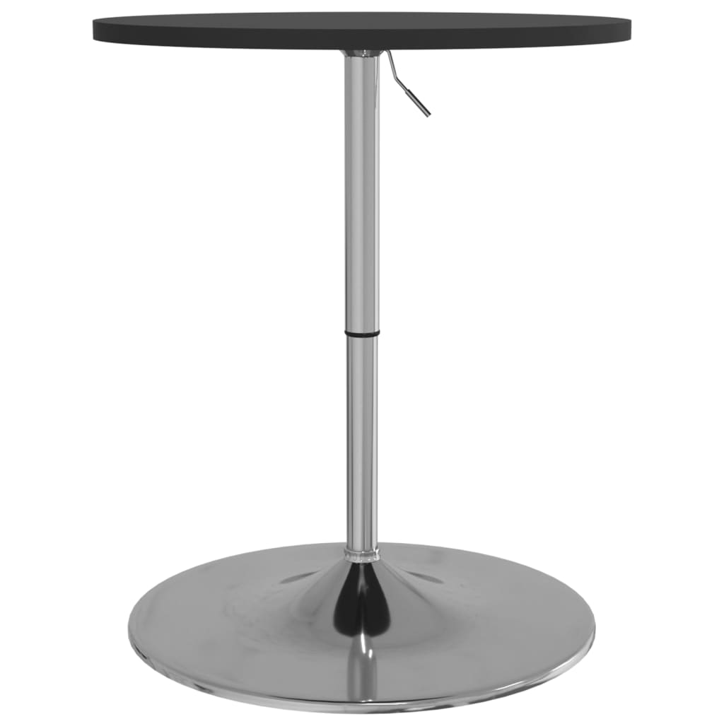 vidaXL Barový stůl černý 60x60x90 cm kompozitní dřevo chromovaná ocel