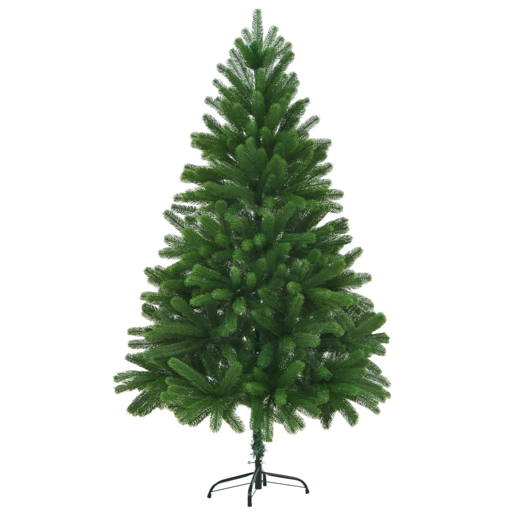 vidaXL Umělý vánoční stromek s LED osvětlením 210 cm zelený