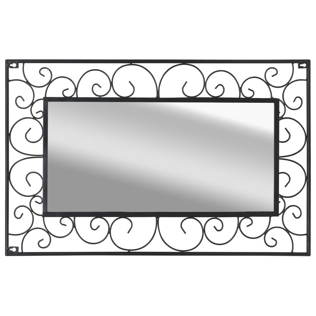 vidaXL Nástěnné zrcadlo obdélníkové 50 x 80 cm černé