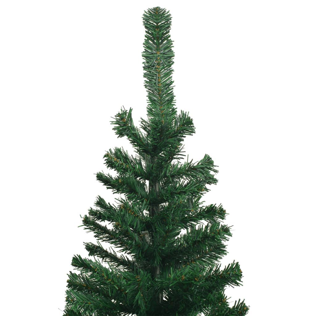 vidaXL Umělý vánoční stromek s LED osvětlením L 240 cm zelený