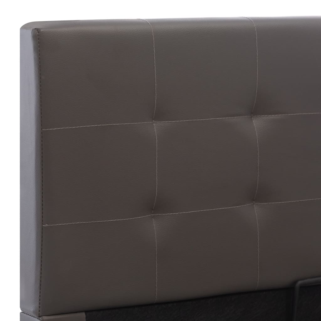 vidaXL Rám postele zvedací úložný prostor šedý umělá kůže 100 x 200 cm