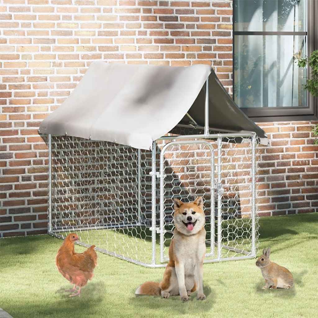 vidaXL Venkovní psí kotec se střechou 200 x 100 x 150 cm