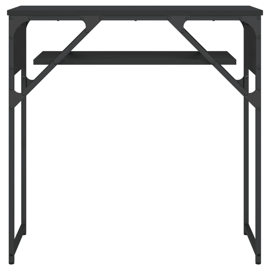 vidaXL Konzolový stolek s policí černý 75x30x75 cm kompozitní dřevo