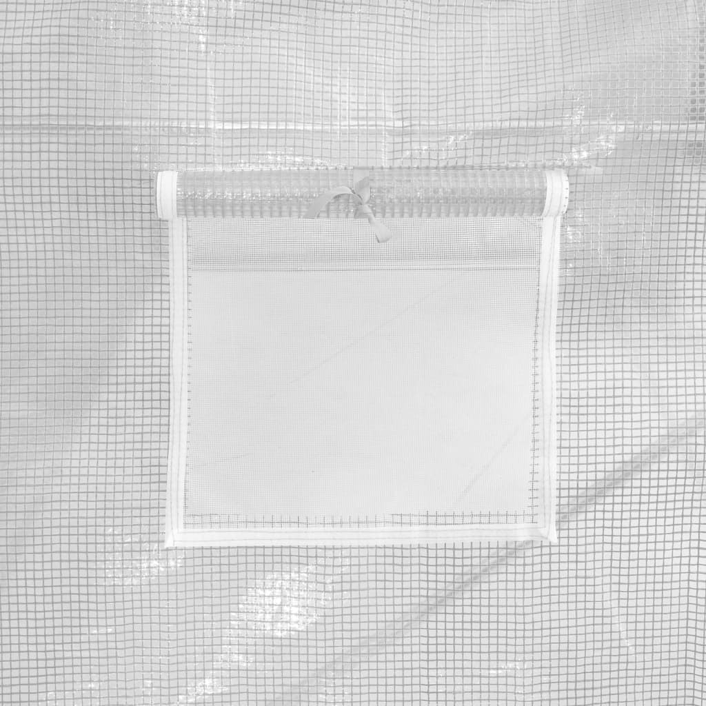 vidaXL Skleník s ocelovým rámem bílý 4 m² 2 x 2 x 2 m