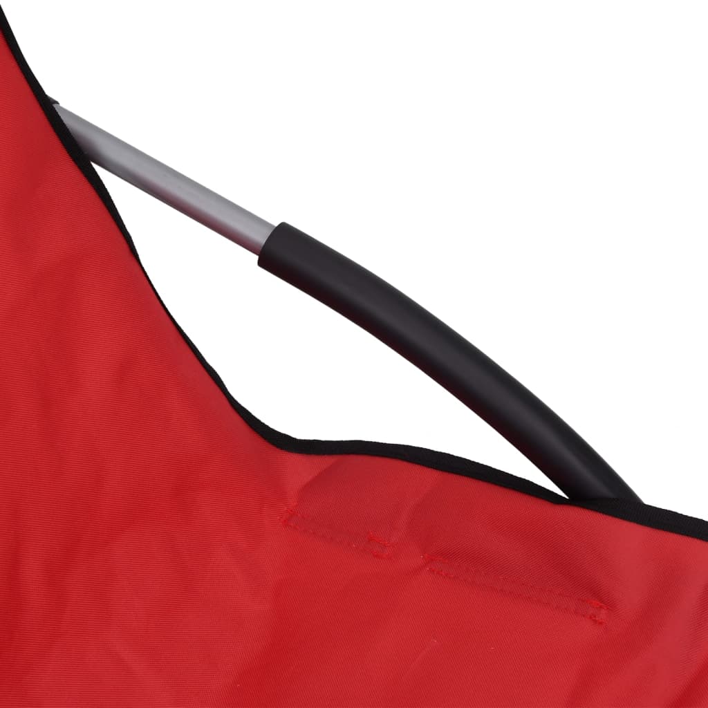 vidaXL Skládací plážová křesla 2 ks červená textil
