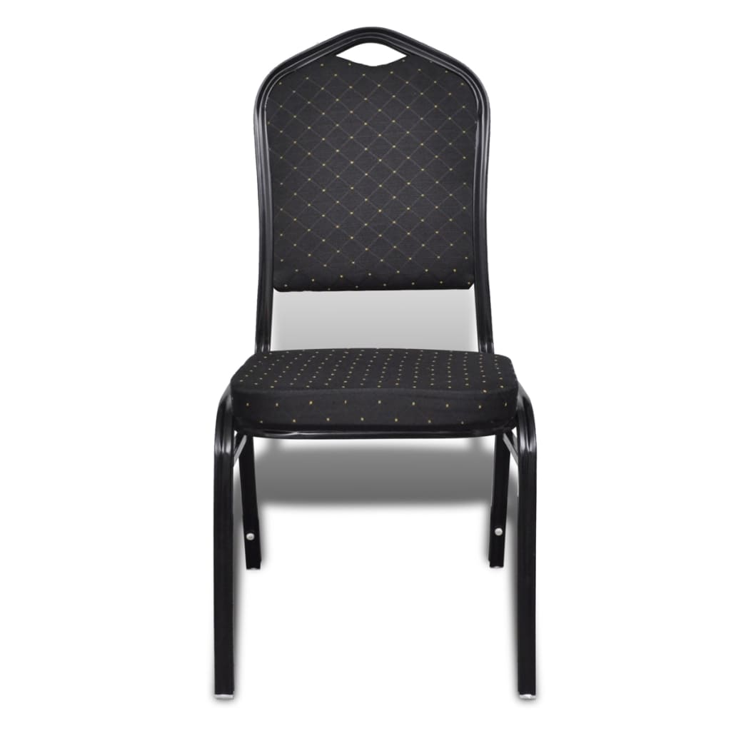 vidaXL Jídelní židle 20 ks černé textil