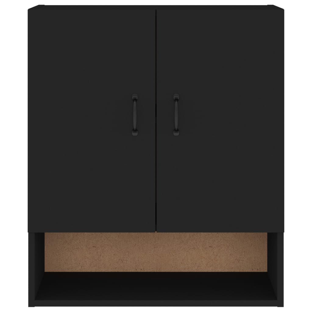 vidaXL Nástěnná skříňka černá 60 x 31 x 70 cm kompozitní dřevo
