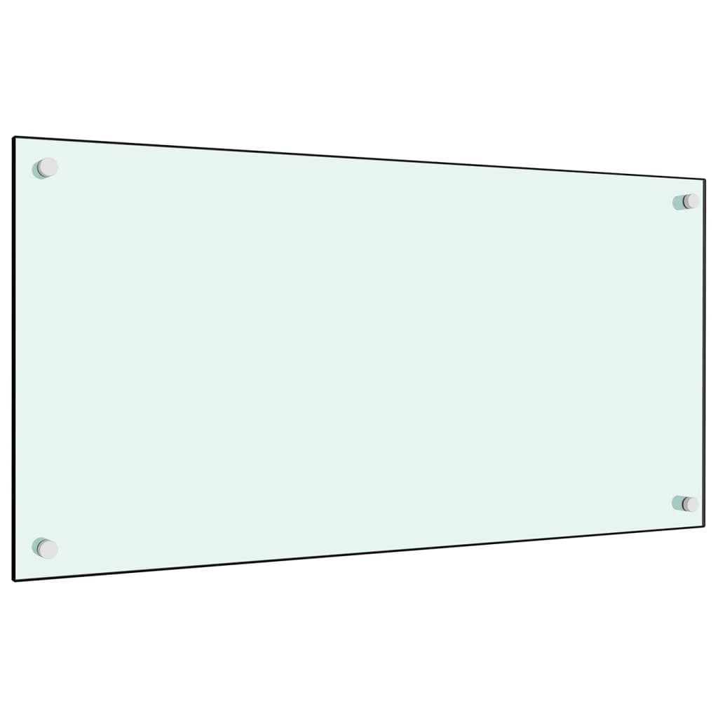vidaXL Kuchyňský panel bílý 80 x 40 cm tvrzené sklo
