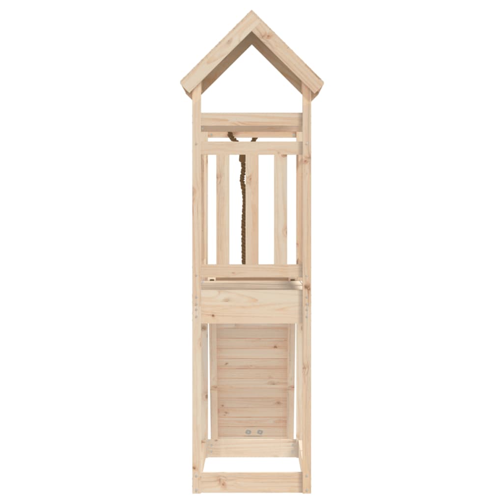 vidaXL Hrací věž s lezeckou stěnou masivní borové dřevo
