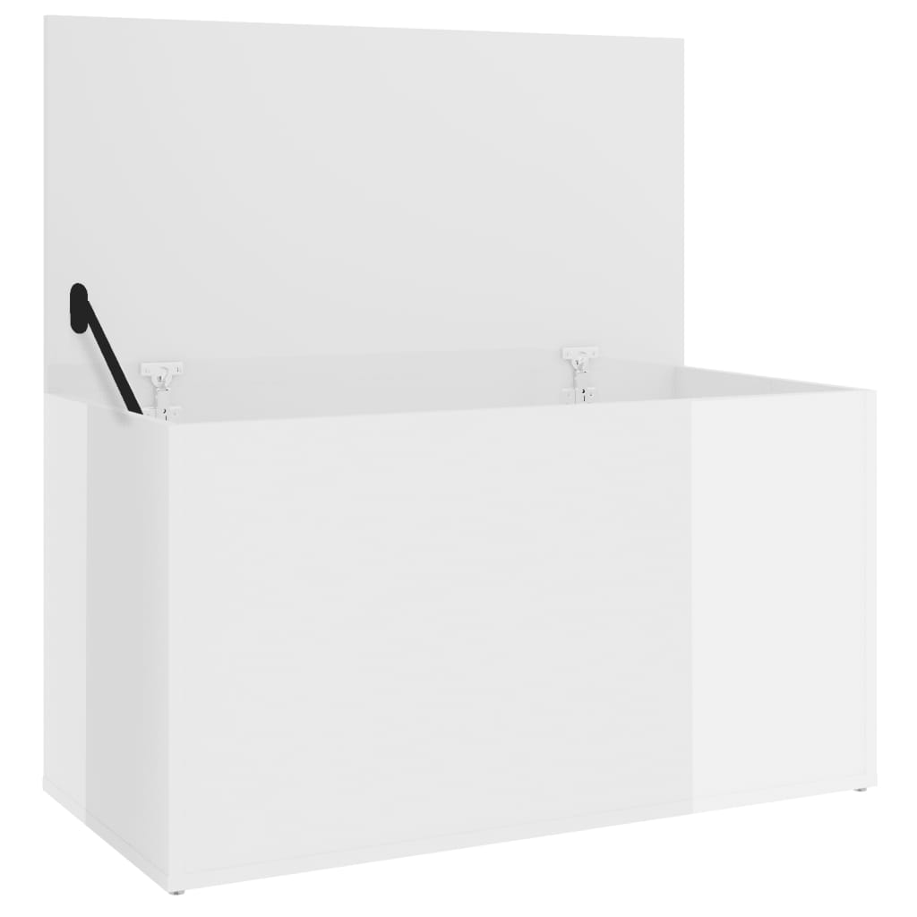 VidaXL Úložná truhla bílá vysoký lesk 84 x 42 x 46 cm kompozitní dřevo