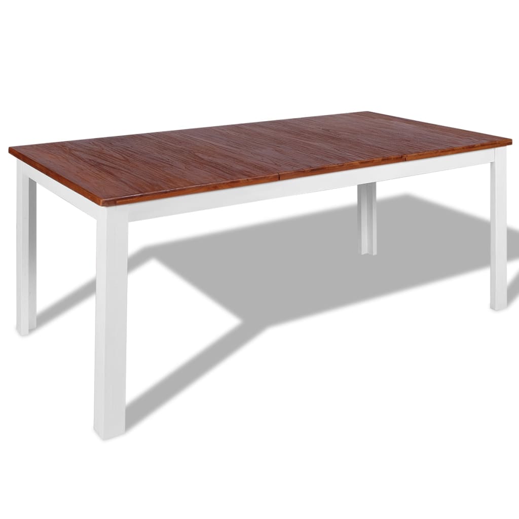 vidaXL Jídelní stůl masivní teak a mahagon 180x90x75 cm