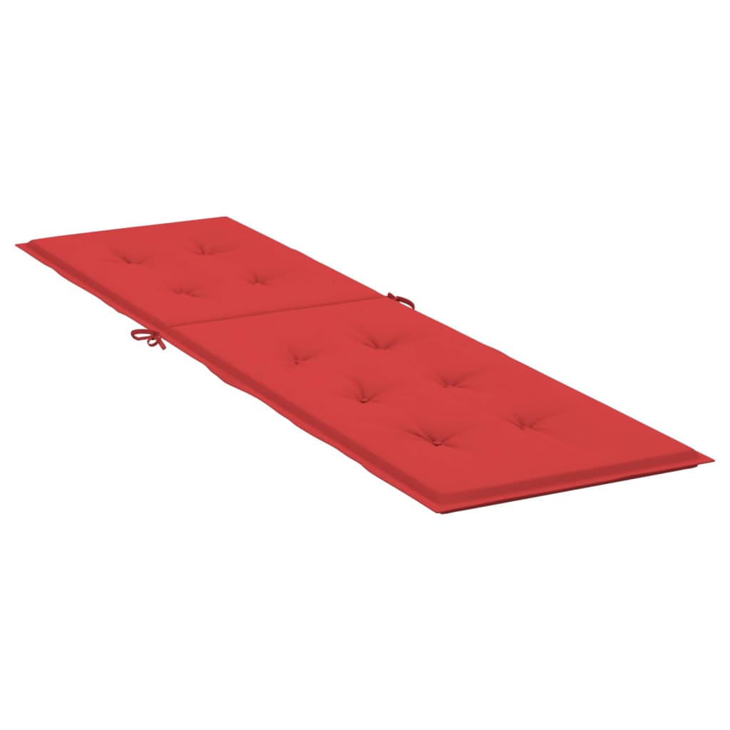 vidaXL Poduška na polohovací židli červená (75+105) x 50 x 3 cm