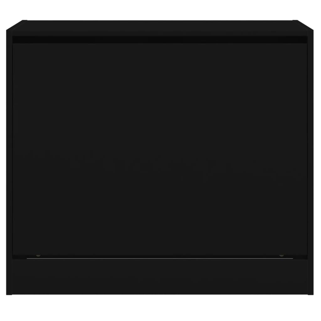 vidaXL Botník černý 80 x 42 x 69 cm kompozitní dřevo