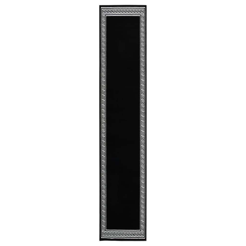 vidaXL Běhoun BCF černý se vzorem 80 x 500 cm