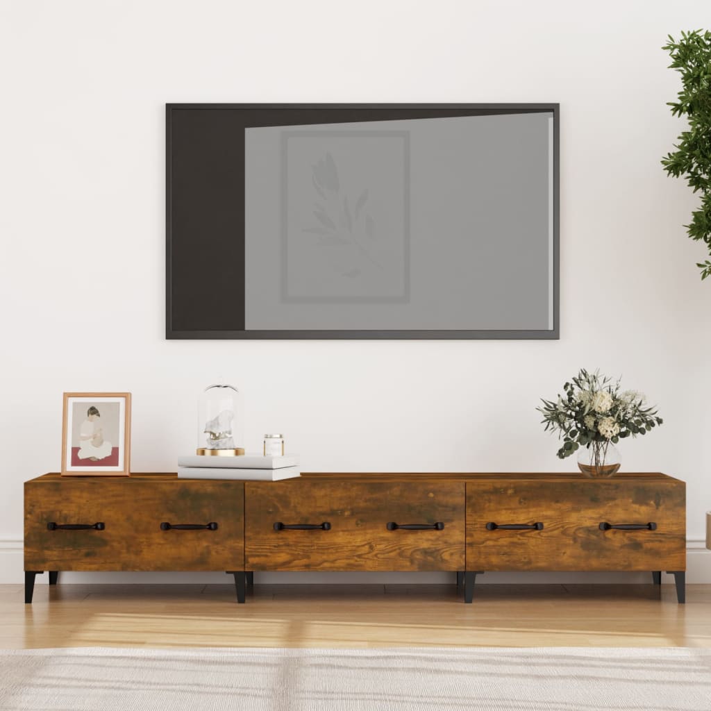 vidaXL TV skříňka kouřový dub 150 x 34,5 x 30 cm kompozitní dřevo