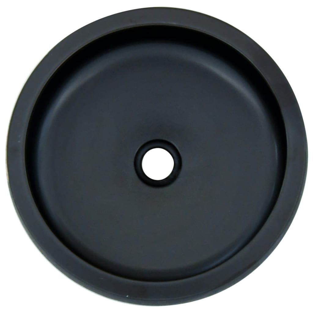 vidaXL Umyvadlo na desku černé a modré kulaté Φ 41 x 14 cm keramika