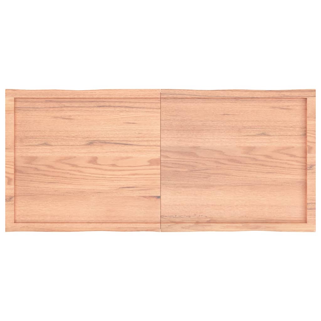 vidaXL Stolní deska hnědá 140x60x(2-6)cm ošetřený dřevo živá hrana