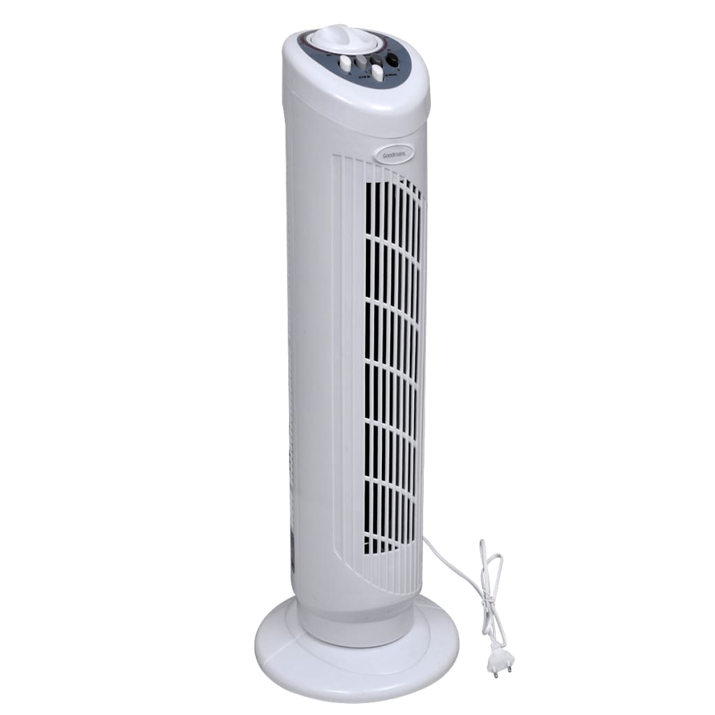 50 W bílý věžový oscilační ventilátor