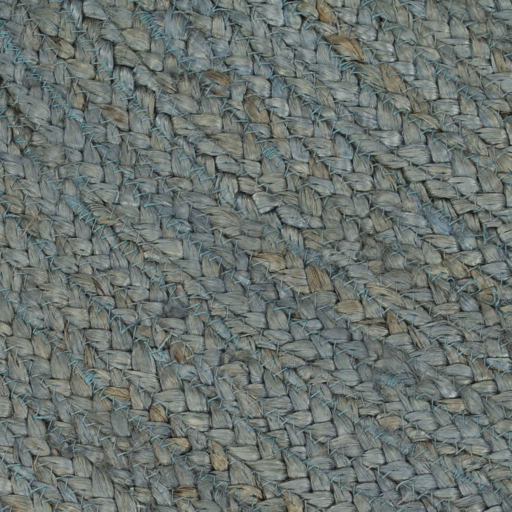 vidaXL Ručně vyrobený koberec z juty kulatý 90 cm olivově zelený