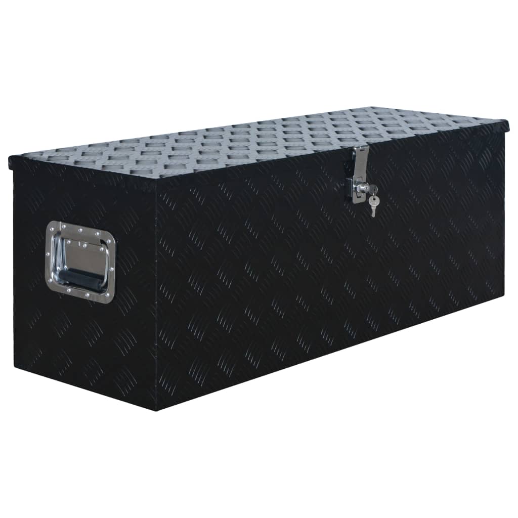 vidaXL Hliníkový box 1085 x 370 x 400 mm černý