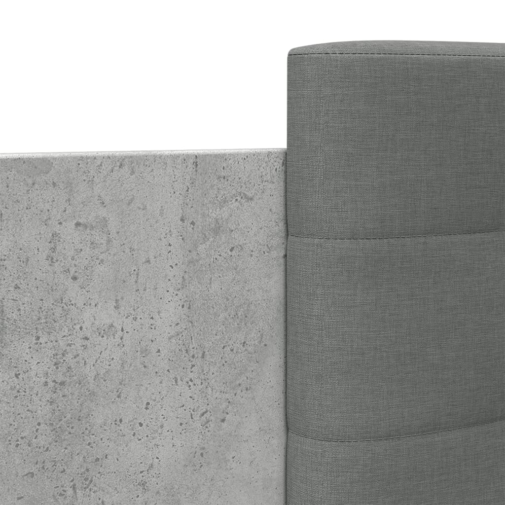 vidaXL Rám postele s čelem betonově šedý 200 x 200 cm kompozitní dřevo