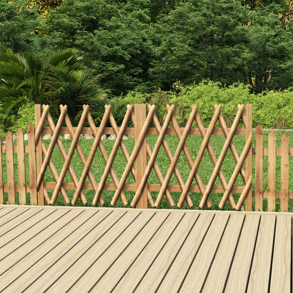 vidaXL Zahradní brána 2křídlá impregnovaná borovice 300 x 100 cm