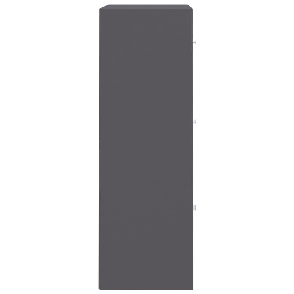 vidaXL Úložná skříňka šedá 60 x 29,5 x 90 cm dřevotříska