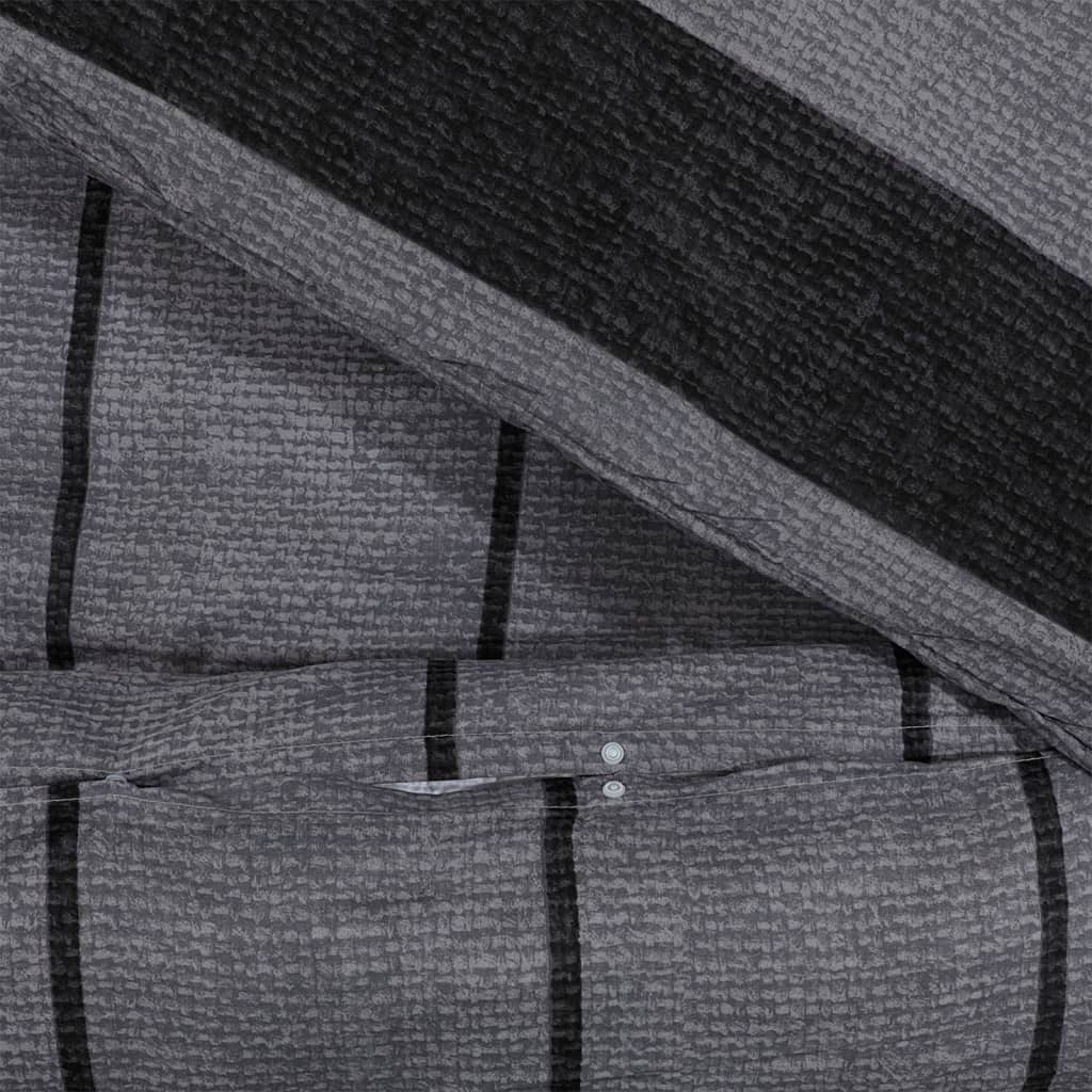 vidaXL Sada ložního prádla tmavě šedá 140 x 200 cm bavlna