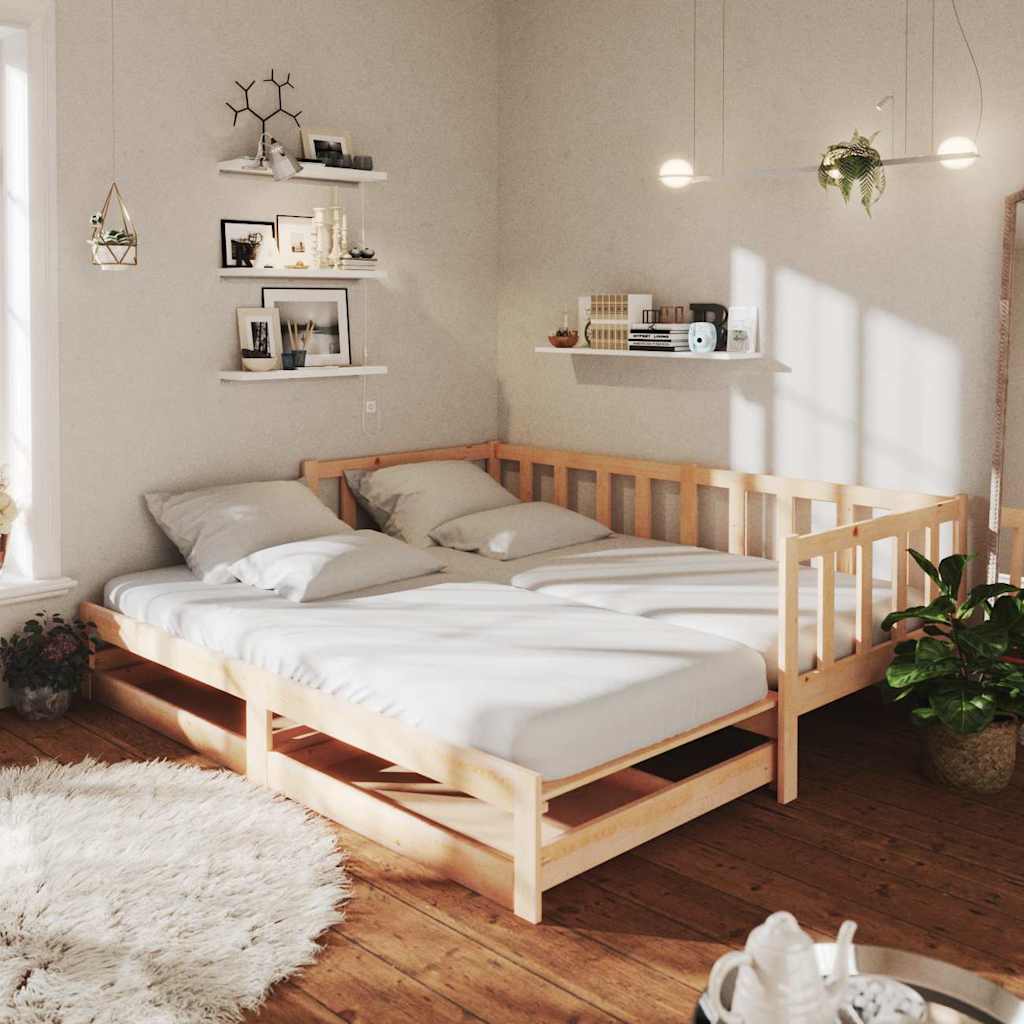 Postel Design vidaXL Výsuvná postel 2x (90 x 200) cm masivní borovice | vidaXL.cz